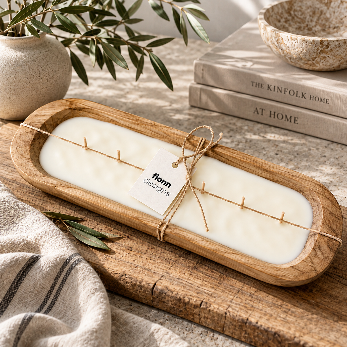 Long Dough Bowl Scented Candle