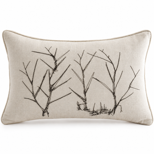 Beige Thorns Cushion Cover