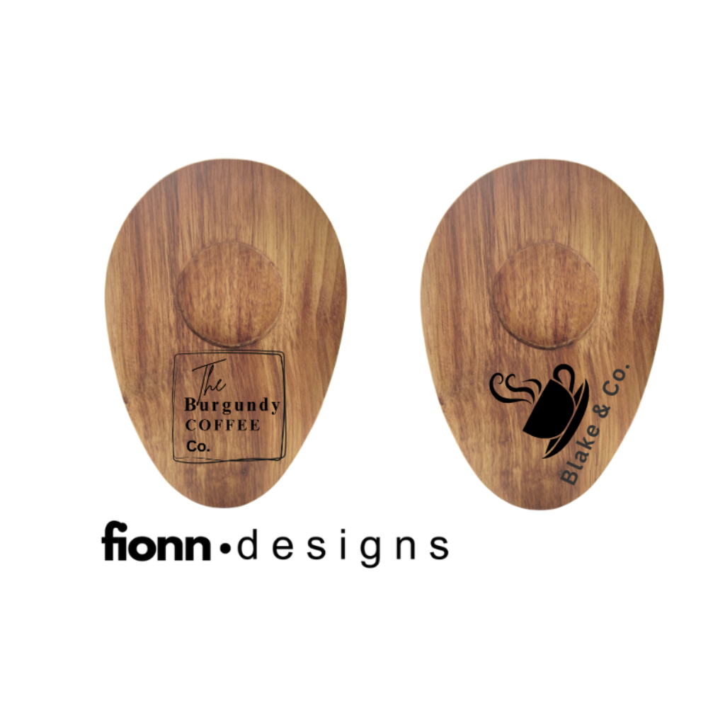 Coffee Wooden Saucers -Set of 2