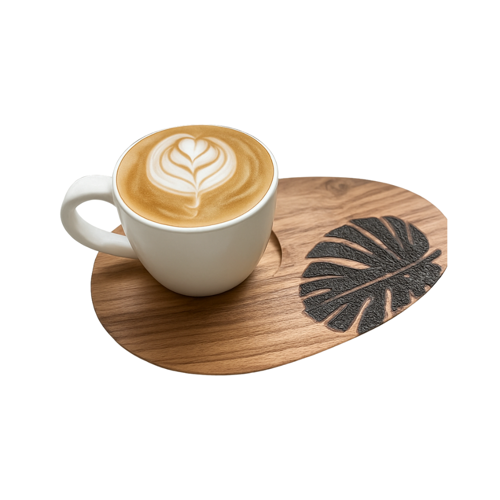 Coffee Wooden Saucers -Set of 2