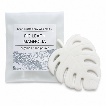 Monstera Leaf Wax Melts - Fig Leaf + Magnolia