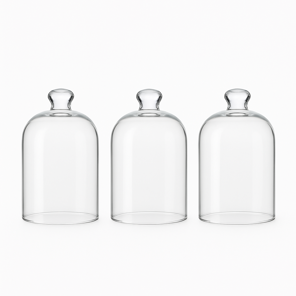 Mini Glass Cloche-Set of 3