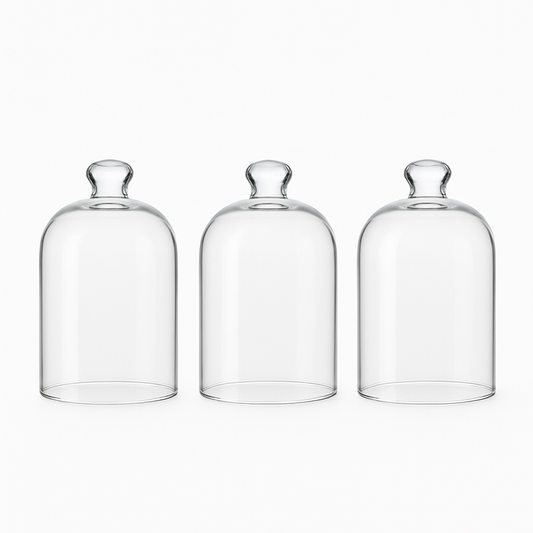 Mini Glass Cloche-Set of 3