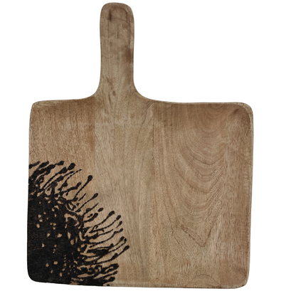 Koyna Wooden Tray with Enamel Bowls-Protea 1